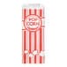 A red and white striped Carnival King popcorn bag.