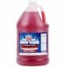 A Carnival King 1 gallon jug of red fruit punch snow cone syrup.