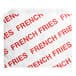 A white paper envelope with red text that reads "Carnival King small french fry bag"