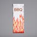 A white Choice BBQ bag with orange and red flames on it.