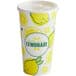 A white Carnival King paper cup with lemons on it.