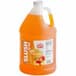 A jug of orange Carnival King Peach Slushy Concentrate.