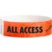 A close-up of a red Carnival King wristband with the words "ALL ACCESS" in white text.