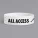 A white Carnival King paper wristband with black text that reads "ALL ACCESS"