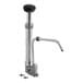 A silver and black Carnival King 3.5 Qt. hand pump with a stainless steel handle.