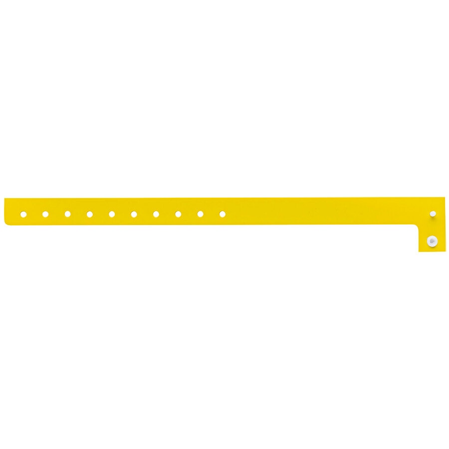 Pantone Yellow Disposable Plastic Customizable Wristband 5/8" x 10" - 500/Box