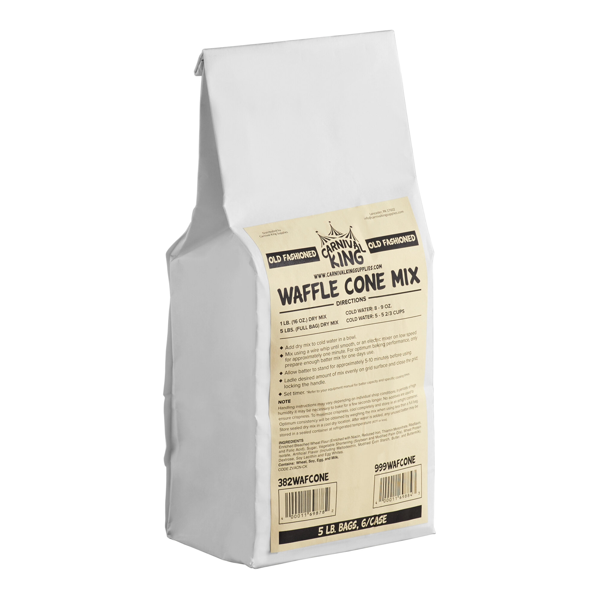 Old Fashioned Waffle Cone Mix 5 lb. Bag - 6/Case