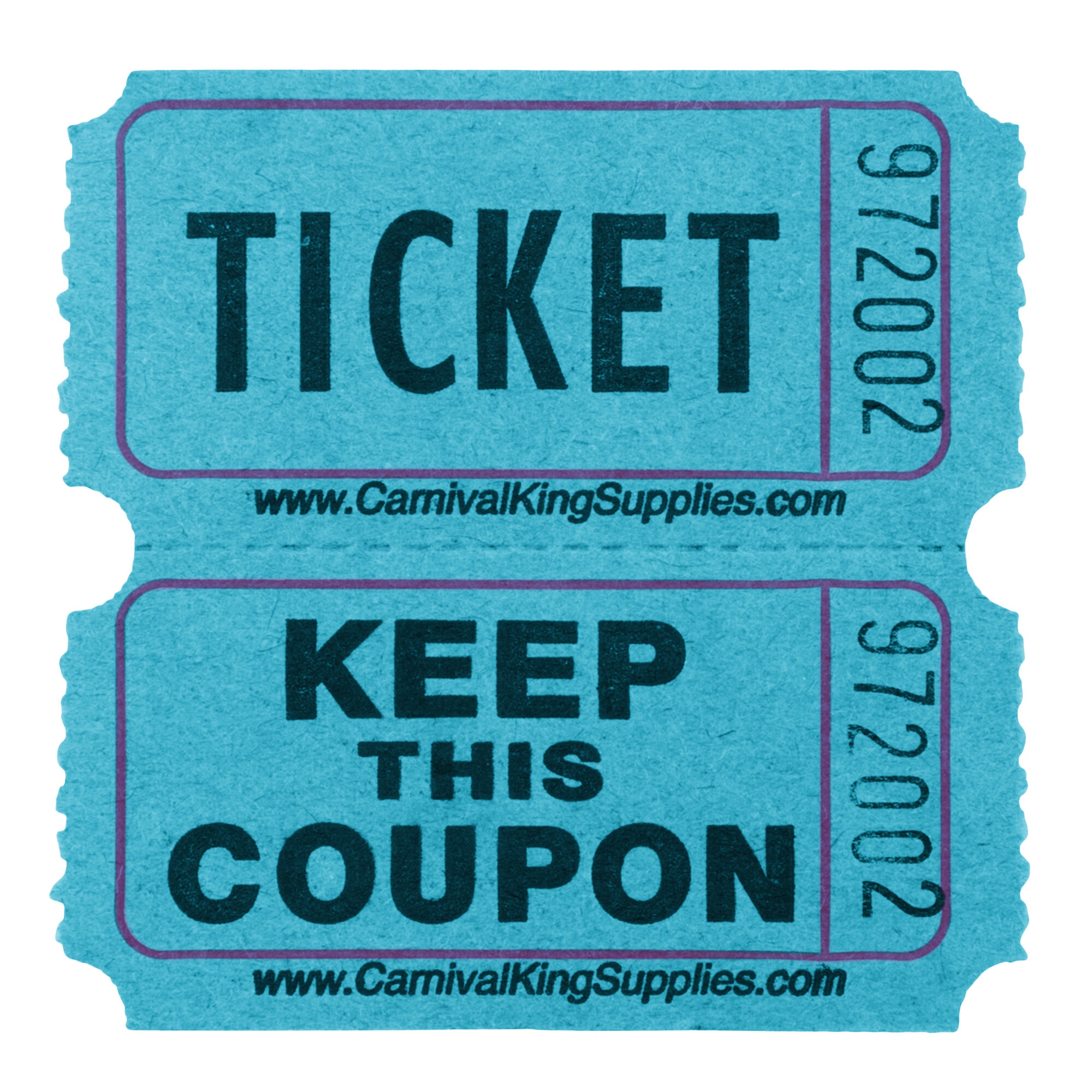 Blue 2-Part Customizable Raffle Tickets - 2,000/Roll