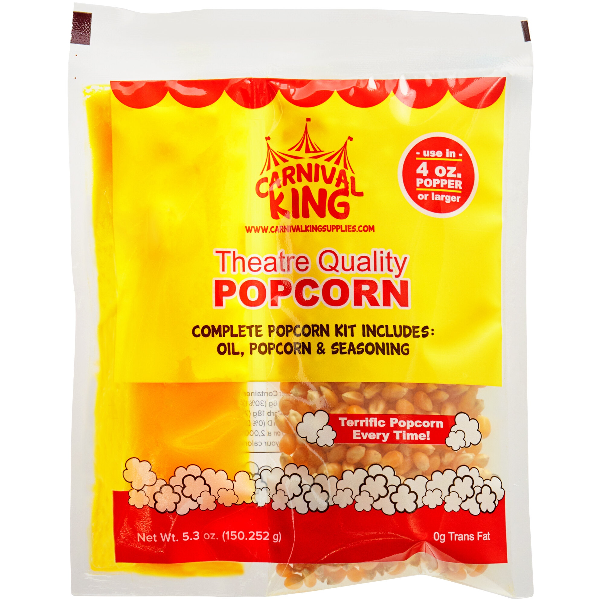 All-In-One Popcorn Kit for 4 oz. Popper - 48/Case