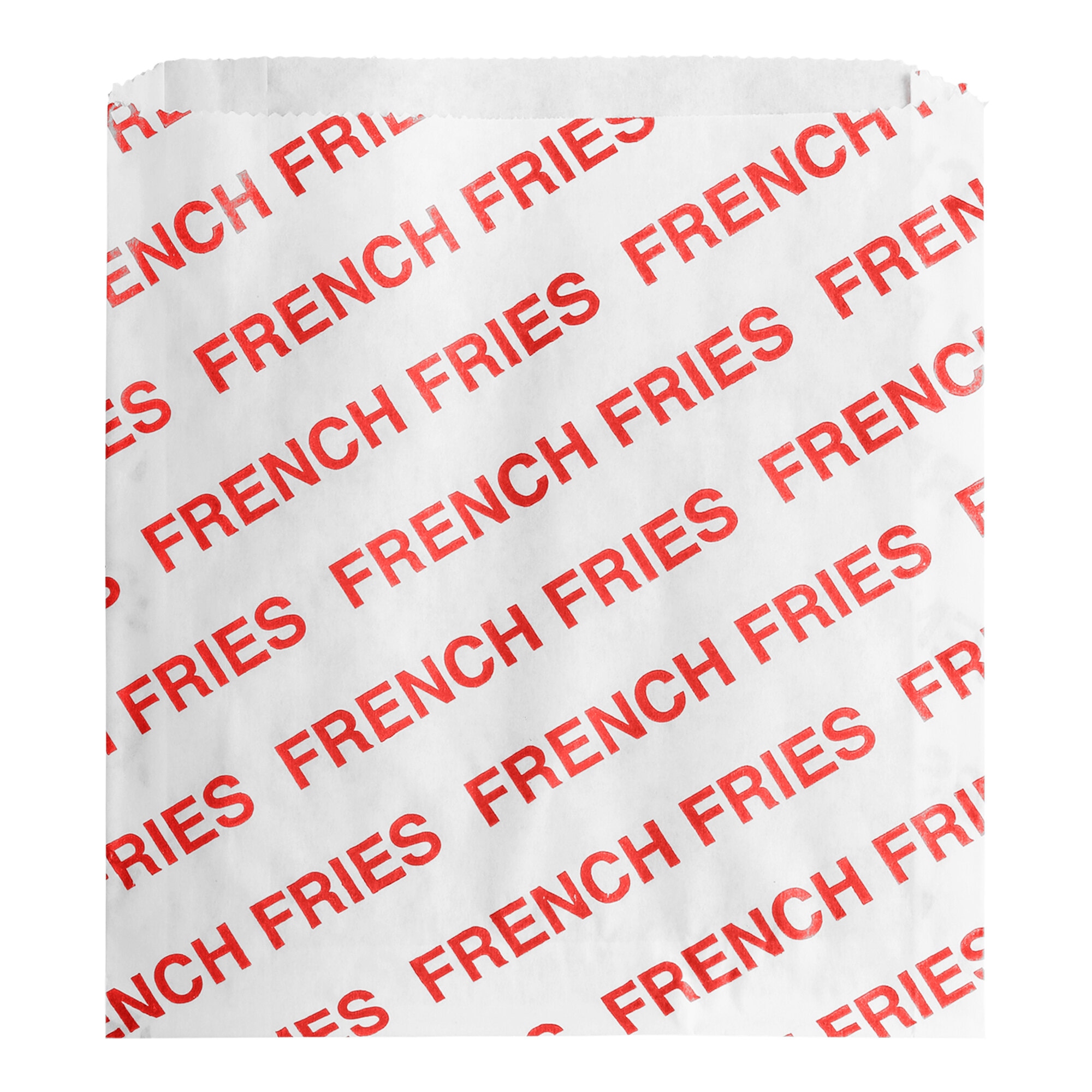 6" x 3/4" x 6 1/2" Extra Large Printed French Fry Bag - 2000/Case