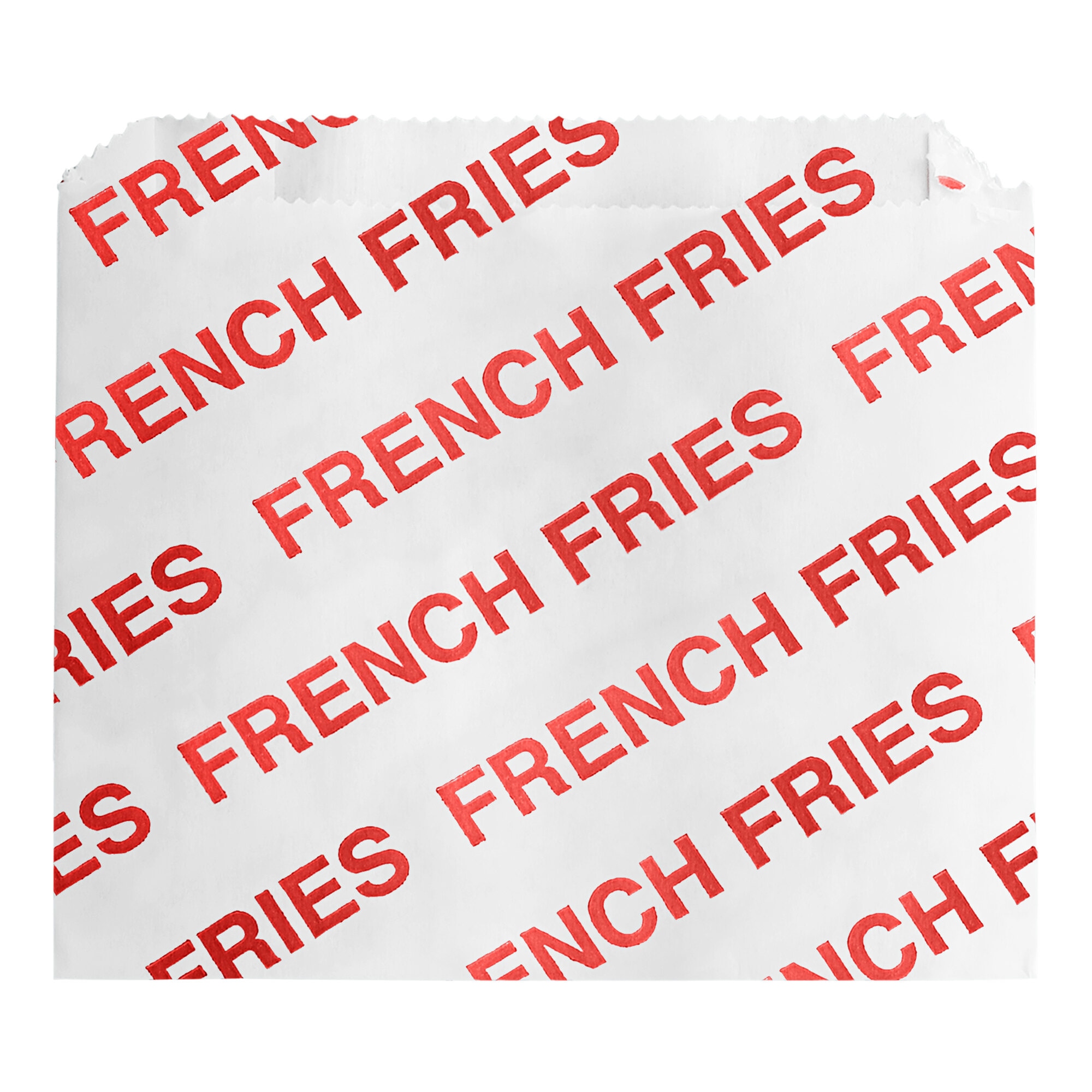 5" x 1" x 4" Large Printed French Fry Bag - 2,000/Case