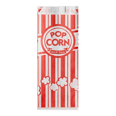 3 1/2" x 2 1/4" x 8 1/4" 1 oz. Popcorn Bag - 1000/Case