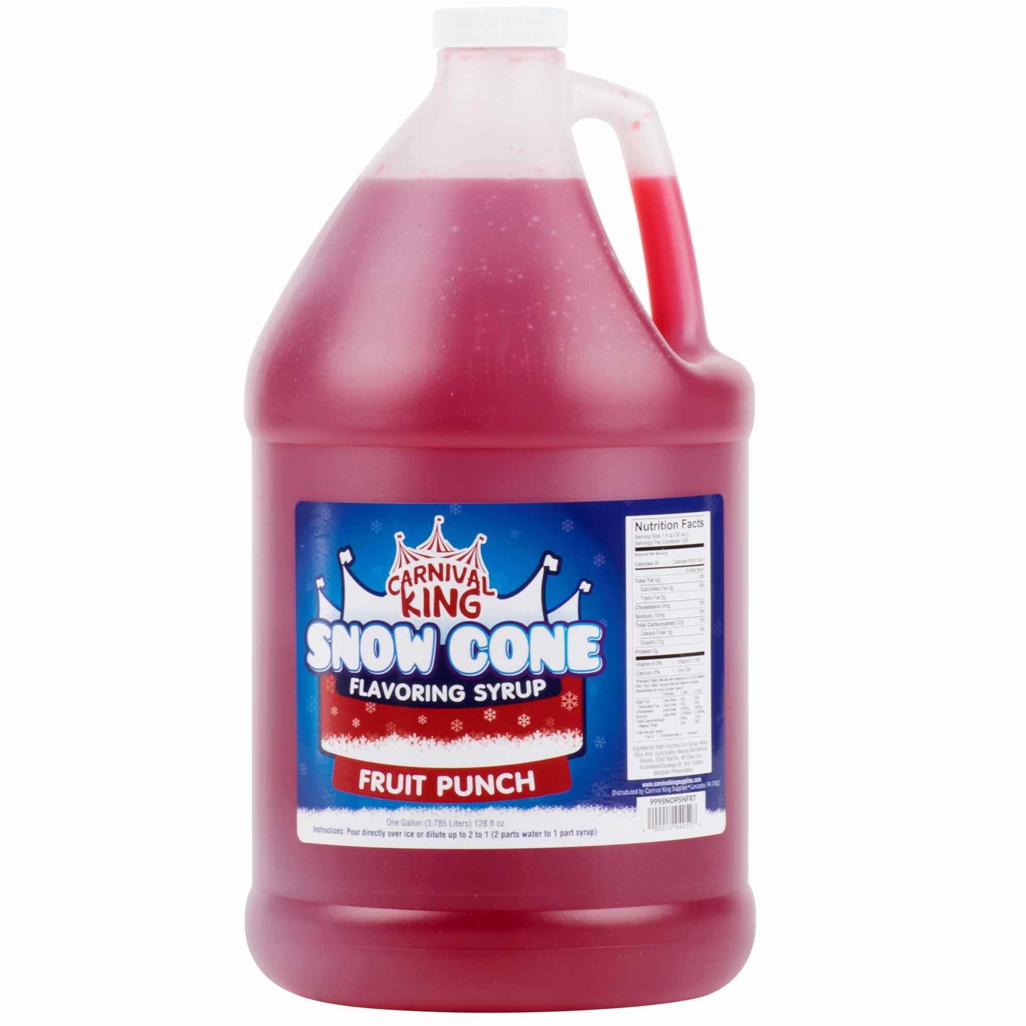 1 Gallon Fruit Punch Snow Cone Syrup - 4/Case