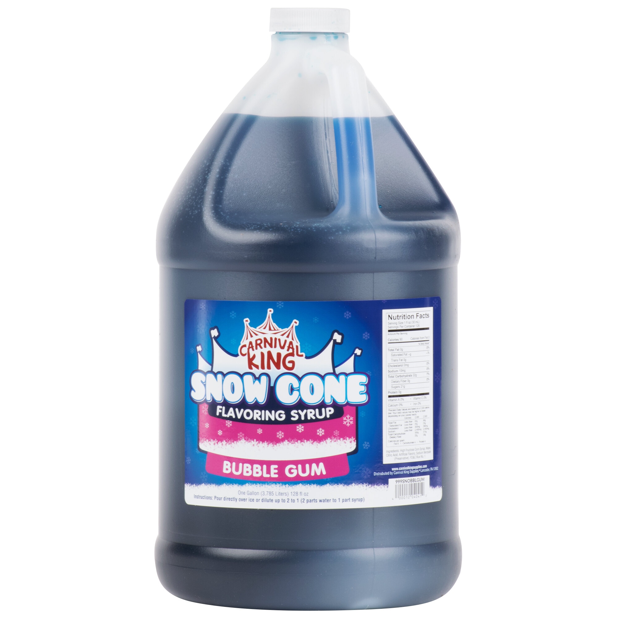 1 Gallon Bubble Gum Snow Cone Syrup