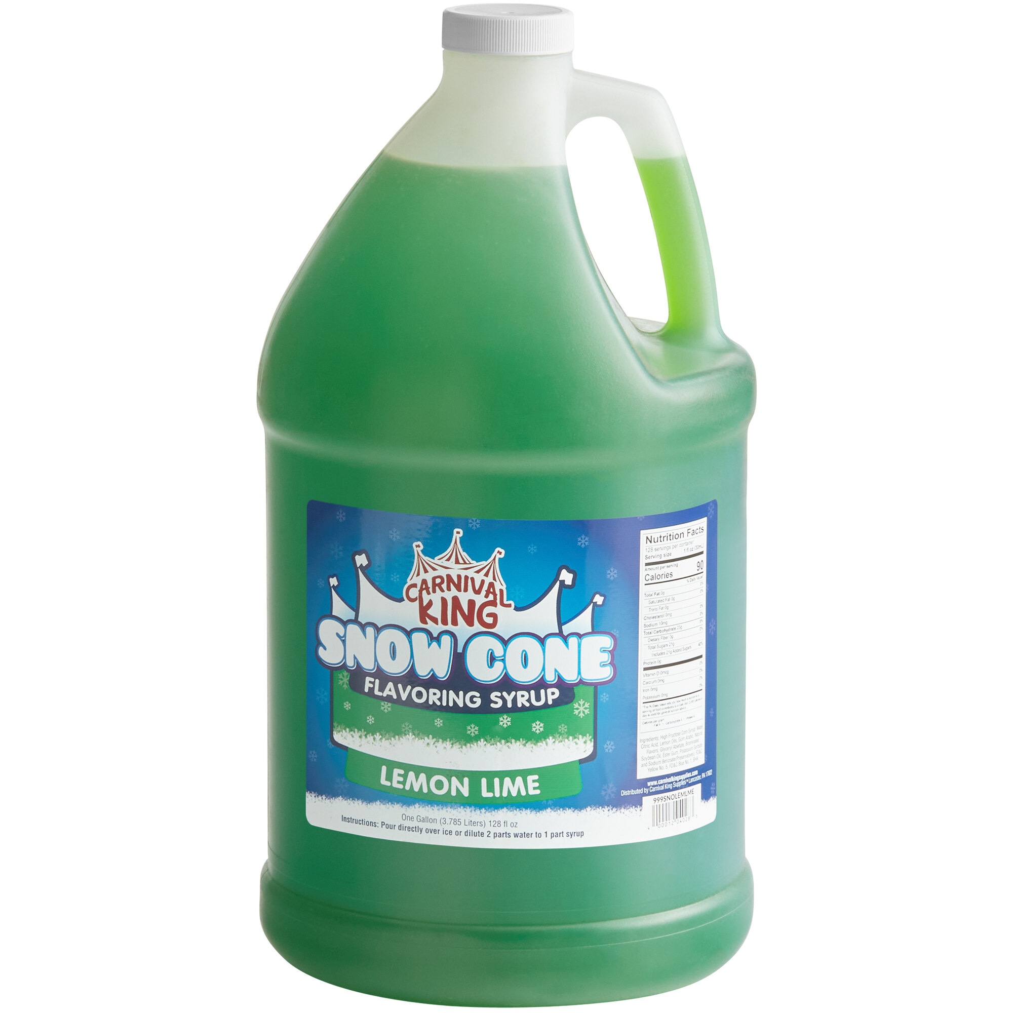 1 Gallon Lemon Lime Snow Cone Syrup - 4/Case