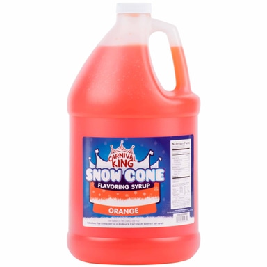 1 Gallon Orange Snow Cone Syrup - 4/Case