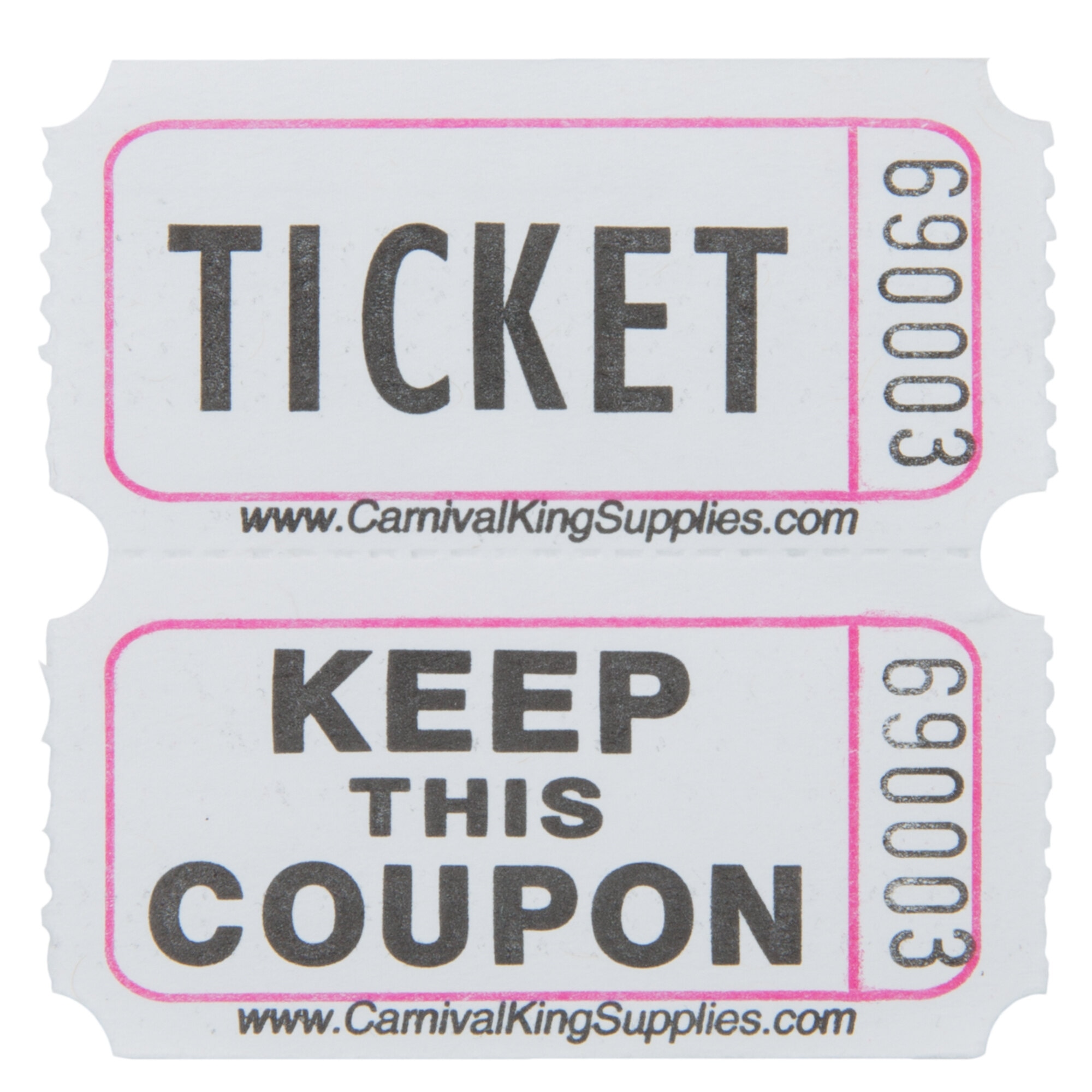 Grey 2-Part Customizable Raffle Tickets - 2,000/Roll