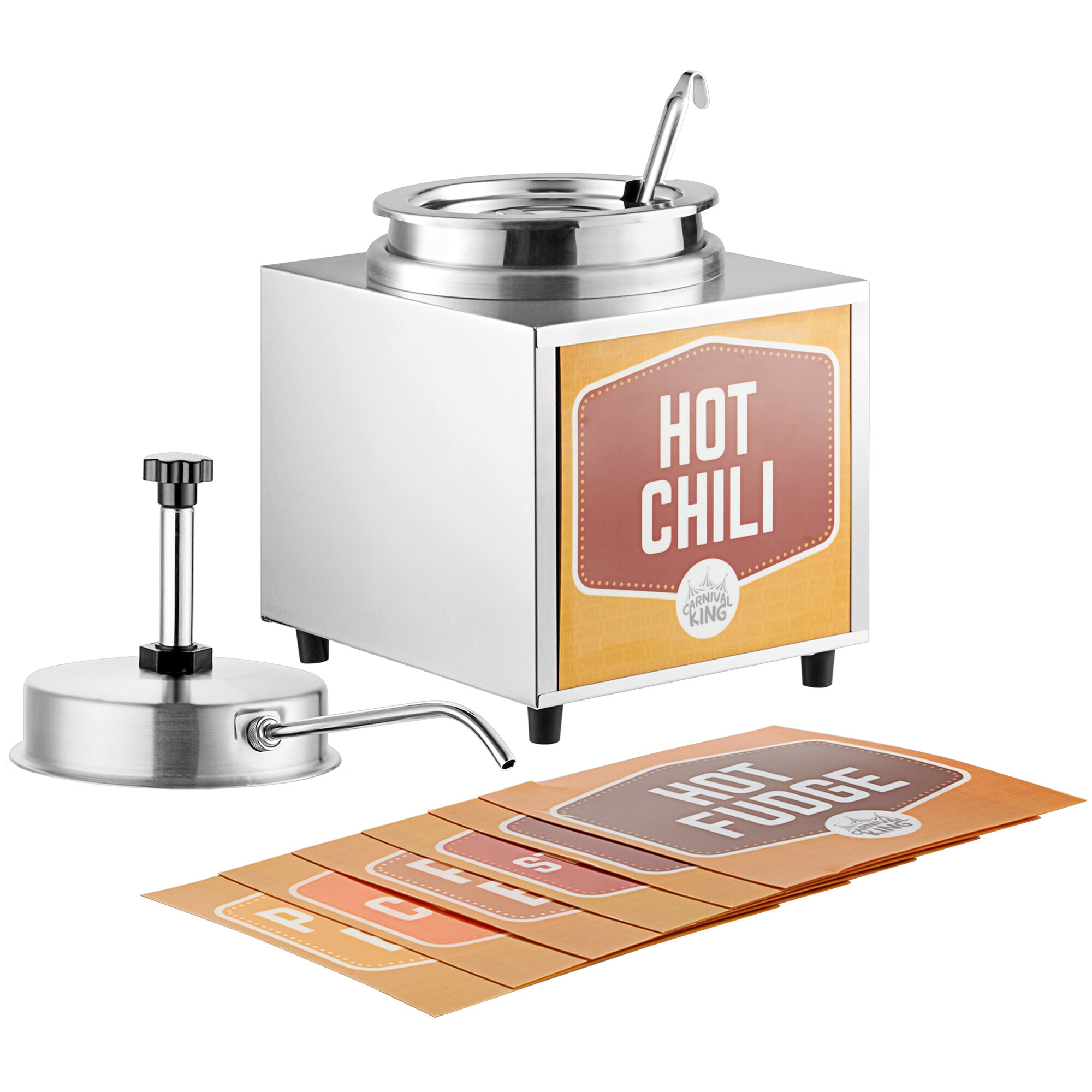 WPLL35 3.5 Qt. Warmer with Pump, Inset, Lid, and Ladle - 120V, 550W