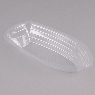 8 oz. Clear Plastic Banana Split Boat - 125/Pack