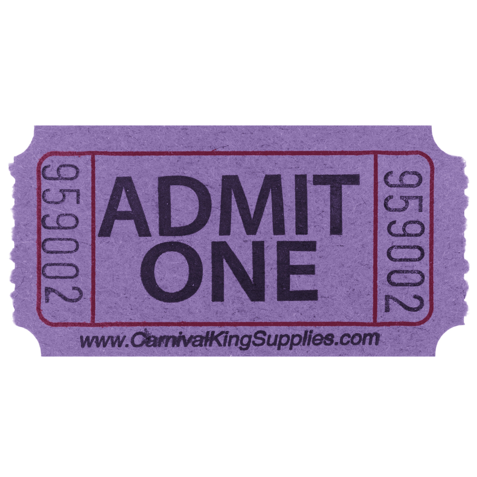 Purple 1-Part Customizable "Admit One" Tickets