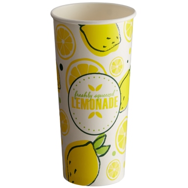 32 oz. Poly Paper Lemonade Cup - 50/Pack