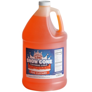 1 Gallon Egg Custard Snow Cone Flavoring Syrup - 4/Case