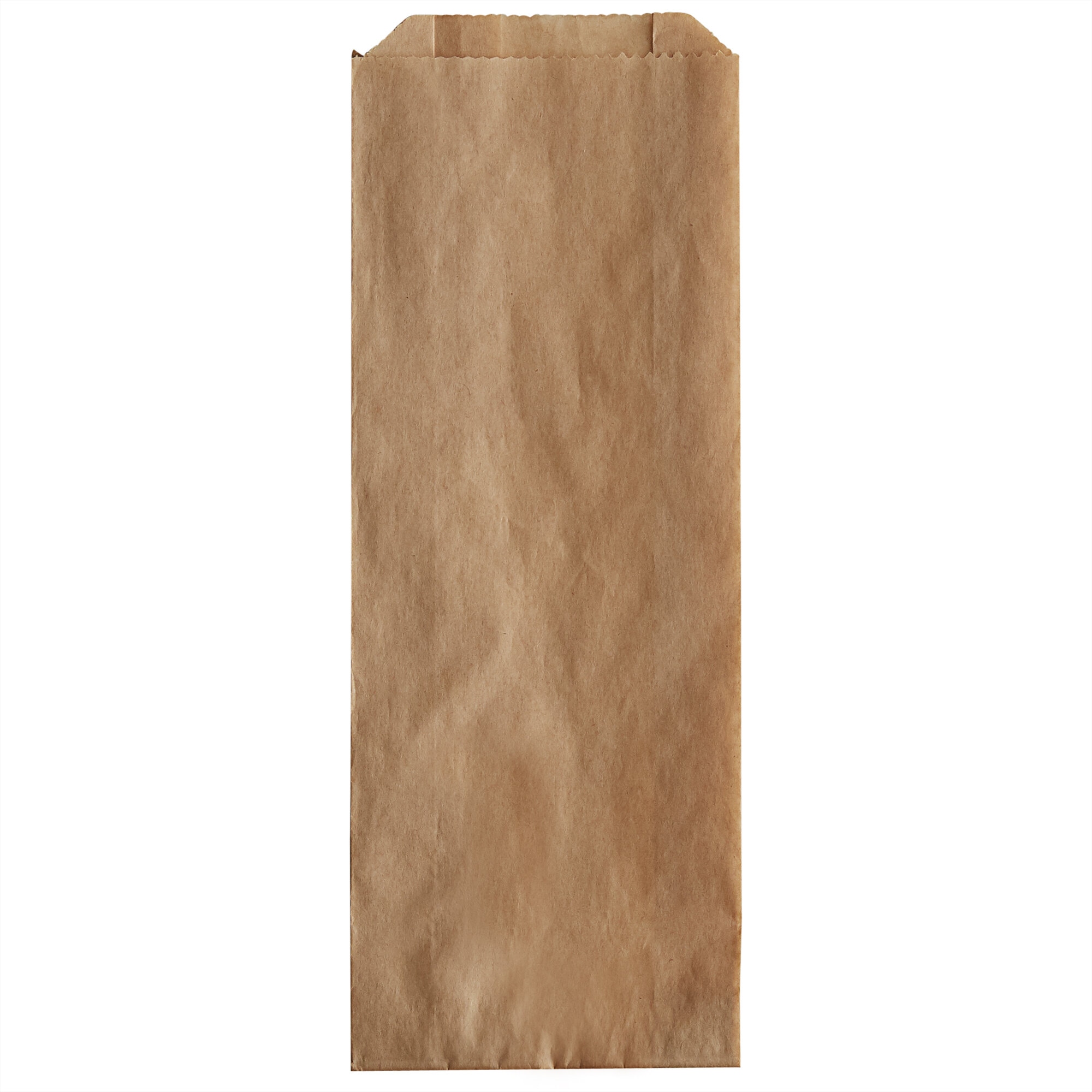 3 1/2" x 1 1/2" x 9" Plain Kraft Paper Hot Dog Bag - 1000/Case