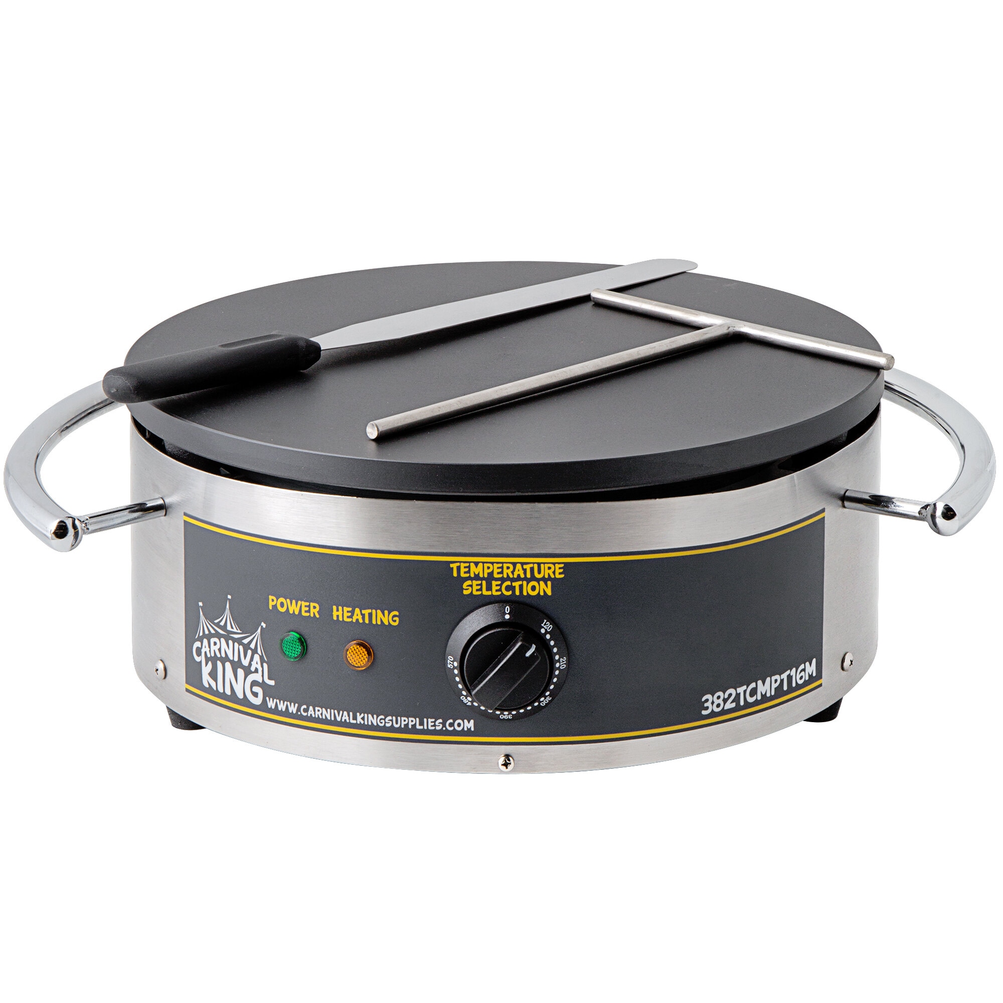 TCMPT16M 16" Non-Stick Round Portable Crepe Maker - 208/240V