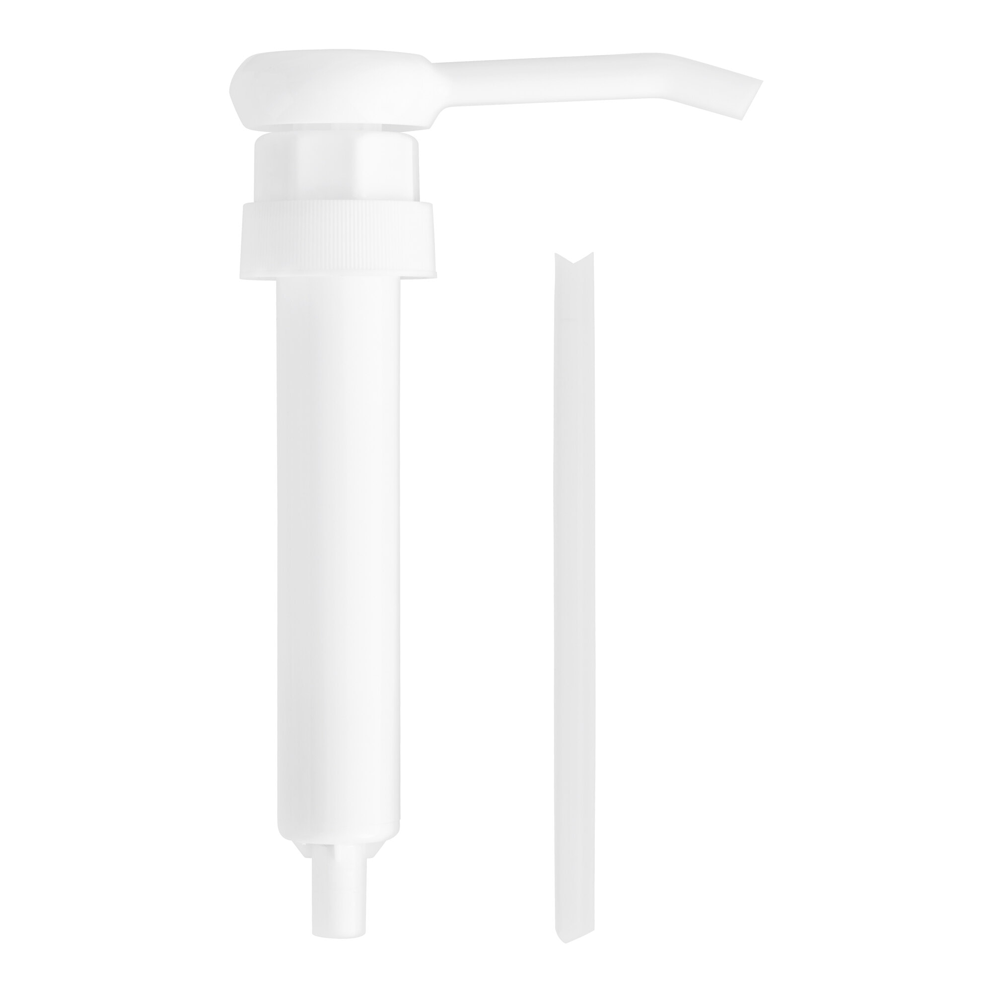 1 oz. Plastic Condiment Pump with Dip Tube and Locking Pump Head