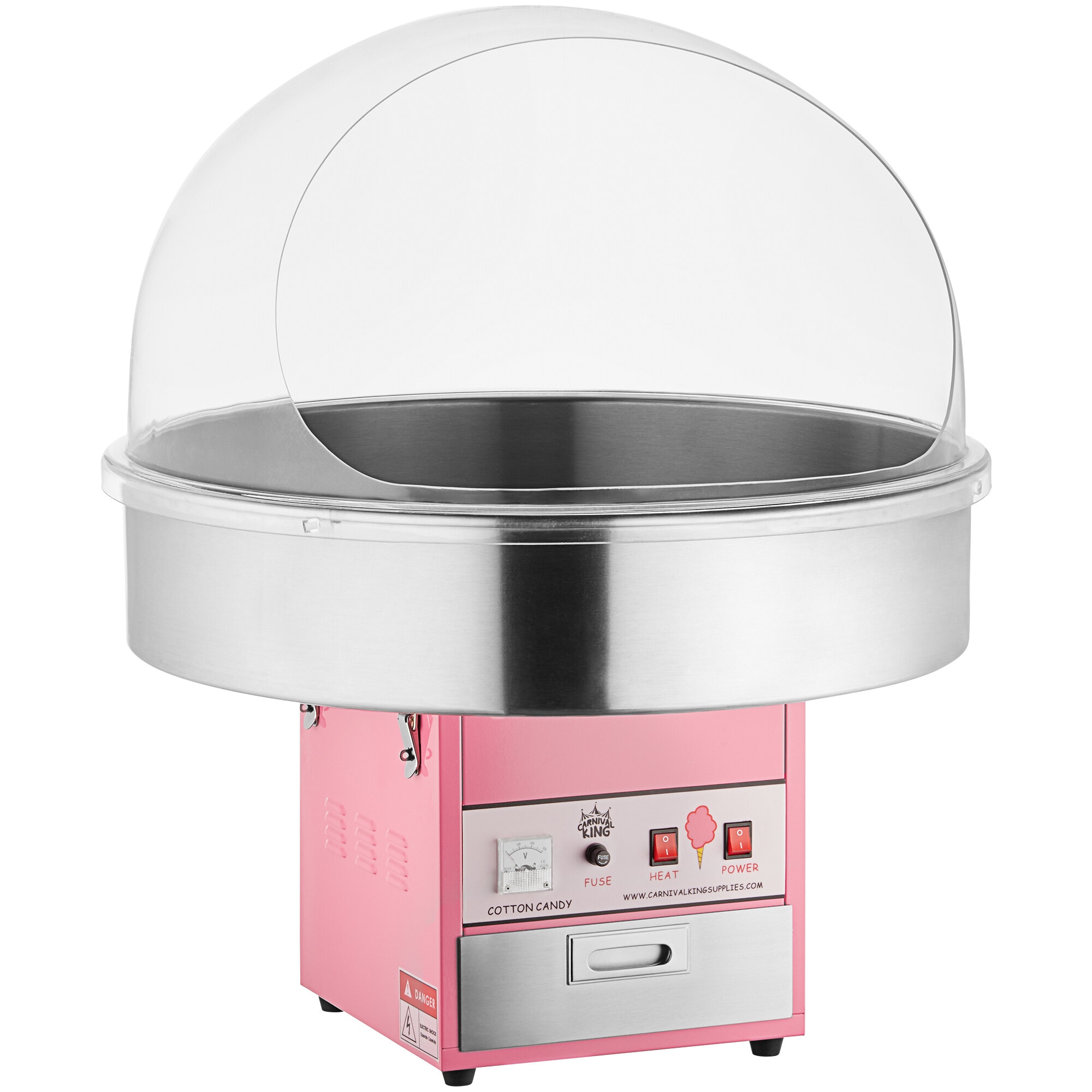 CCM28 Cotton Candy Machine with 28" Stainless Steel Bowl and Floss Bubble