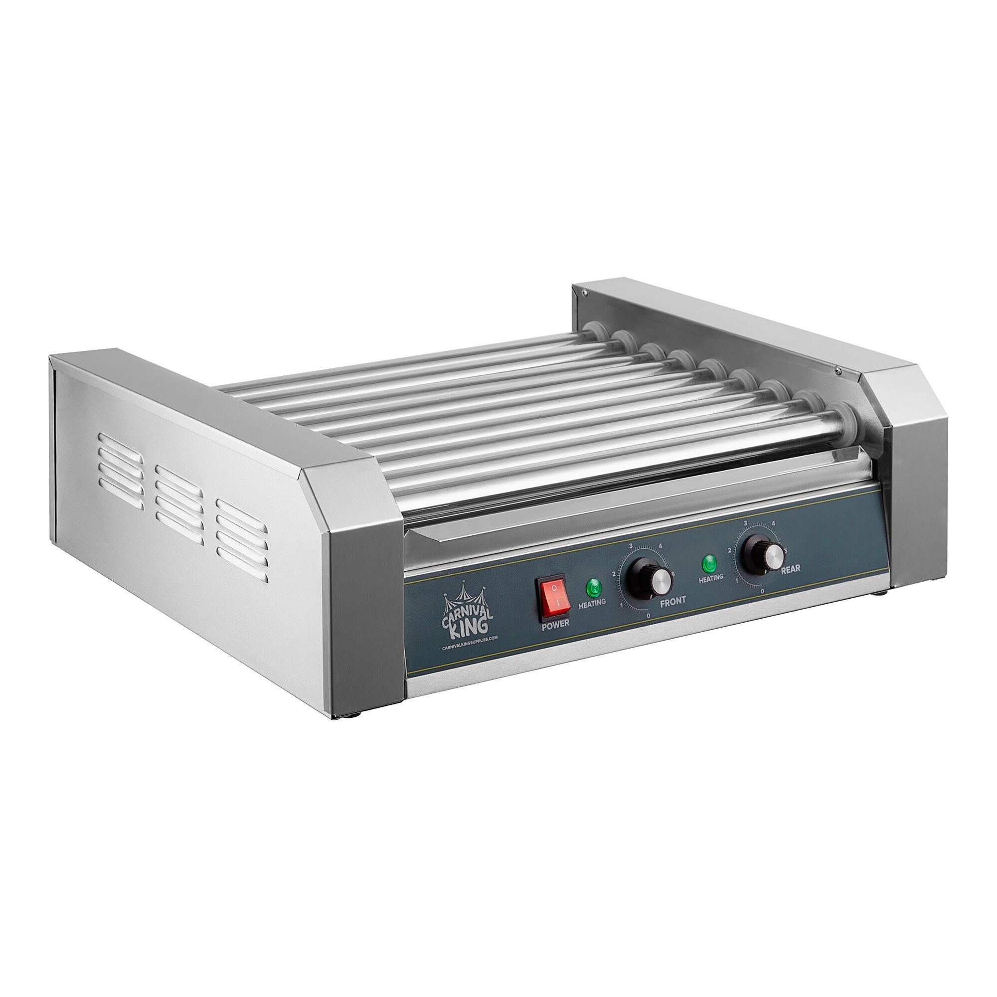 HDRG24 24 Hot Dog Roller Grill with 9 Rollers - 120V, 1170W