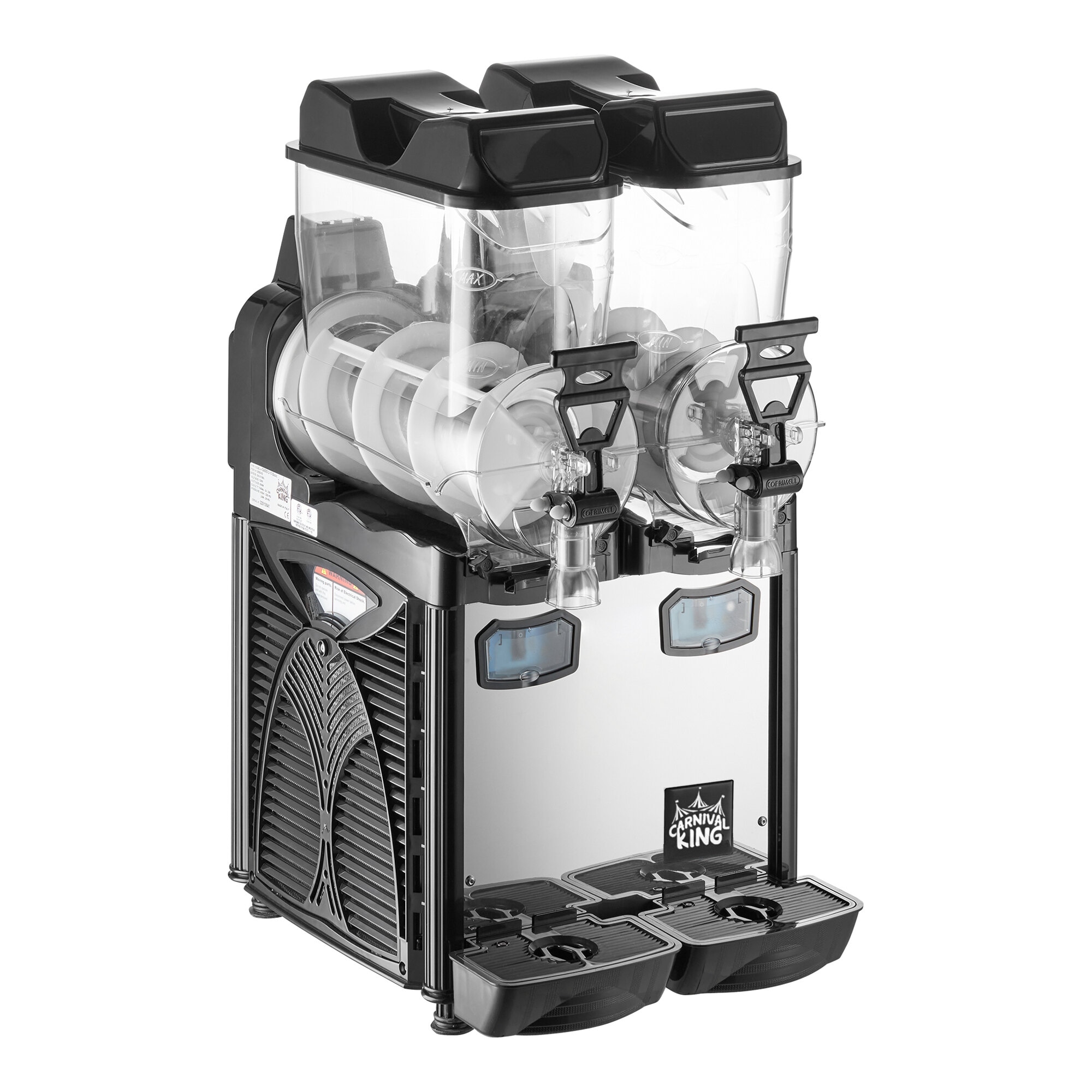 Double 2.6 Gallon Pourover Granita / Slushy / Frozen Beverage Machine - 120V