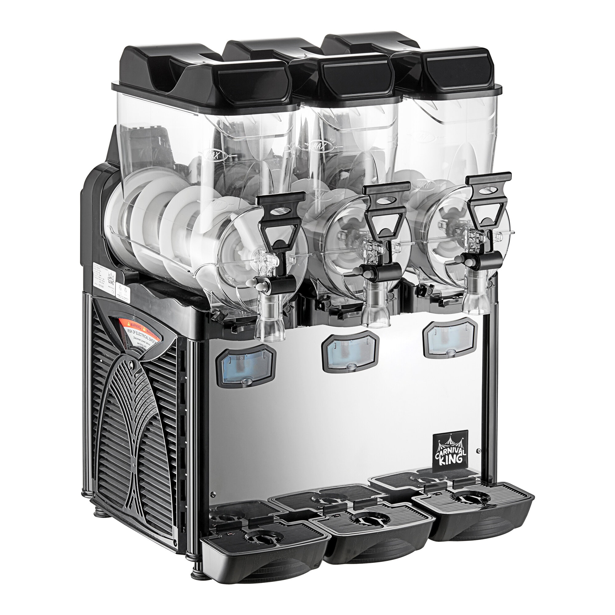 Triple 2.6 Gallon Pourover Granita / Slushy / Frozen Beverage Machine - 120V