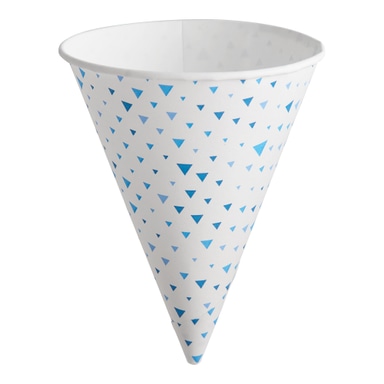 Printed Rolled Rim Paper Cone Cup 4.5 oz. - 5000/Case