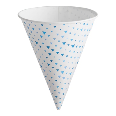 Printed Rolled Rim Paper Cone Cup 6 oz. - 200/Pack