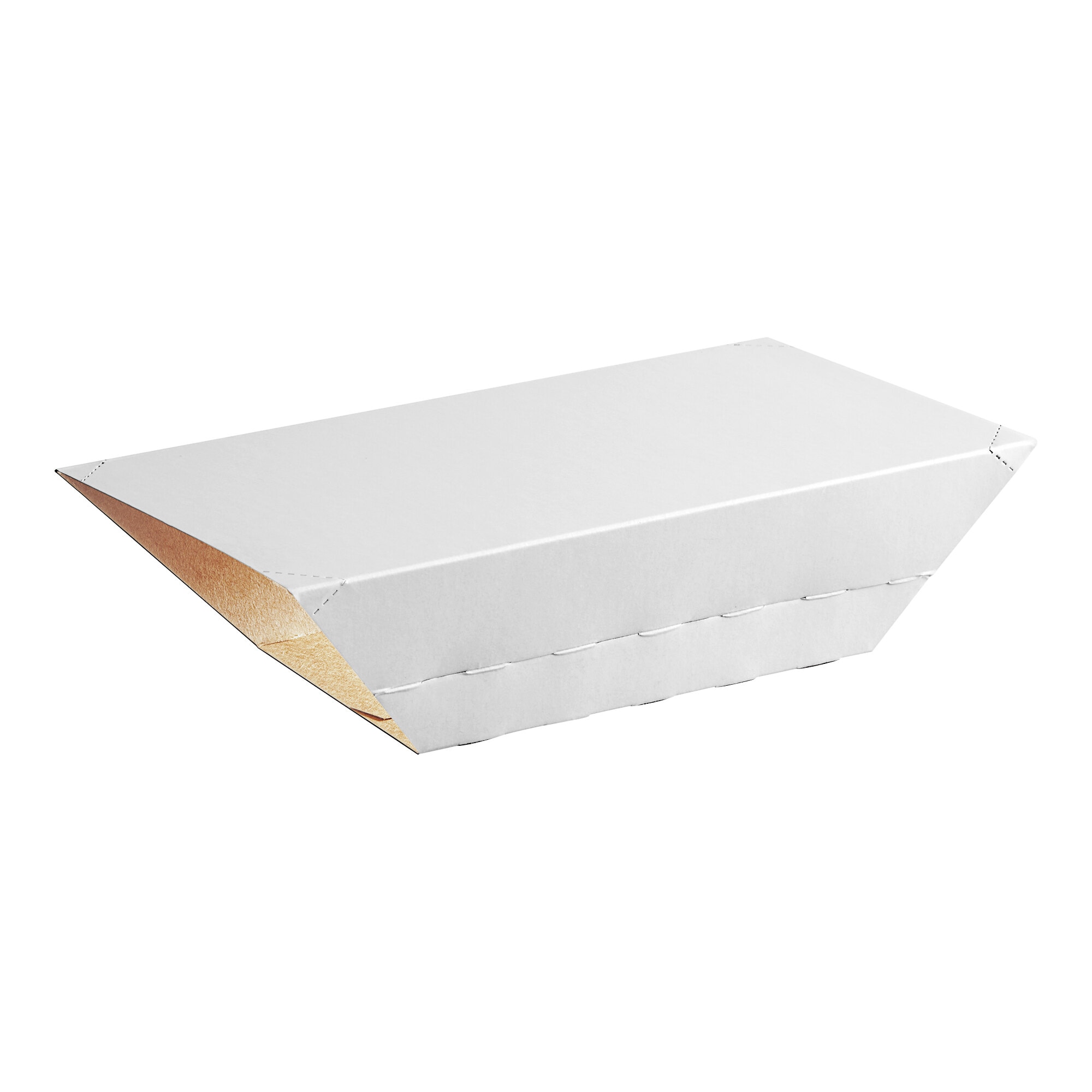 White Kraft Paper Food Sleeves for 3 lb. Food Trays - 250/Case