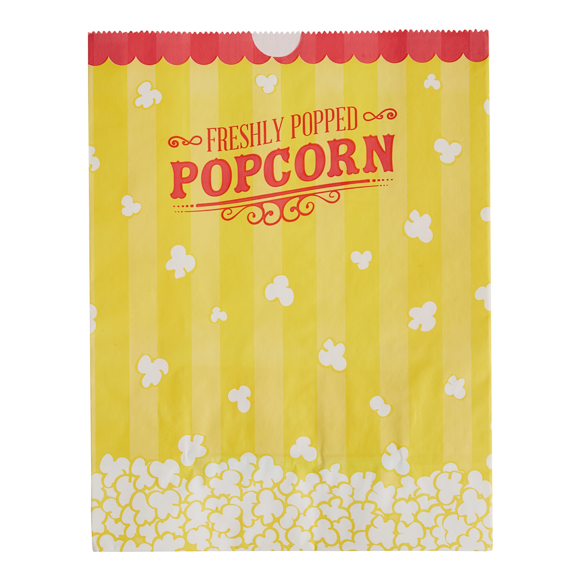 7 1/2" x 3 1/2" x 9 3/4" 130 oz. Popcorn Bag - 500/Case