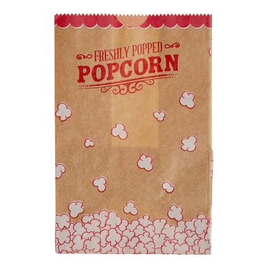 4 1/4" x 3" x 6 3/4" 46 oz. Kraft Popcorn Bag - 1000/Case