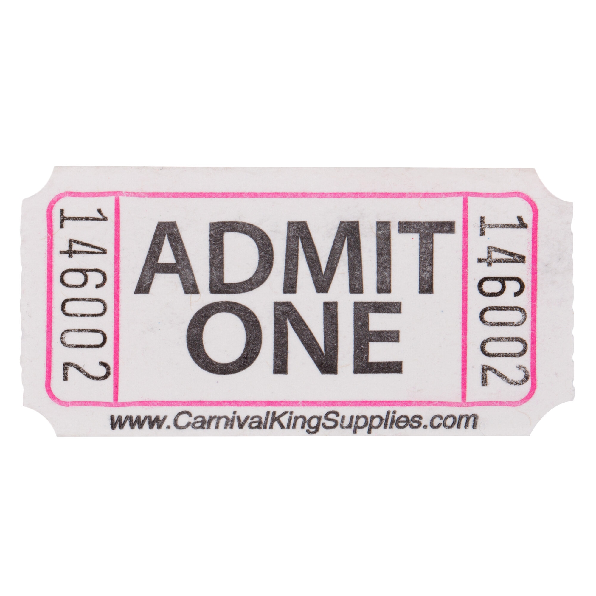 White 1-Part Customizable "Admit One" Tickets - 2,000/Roll