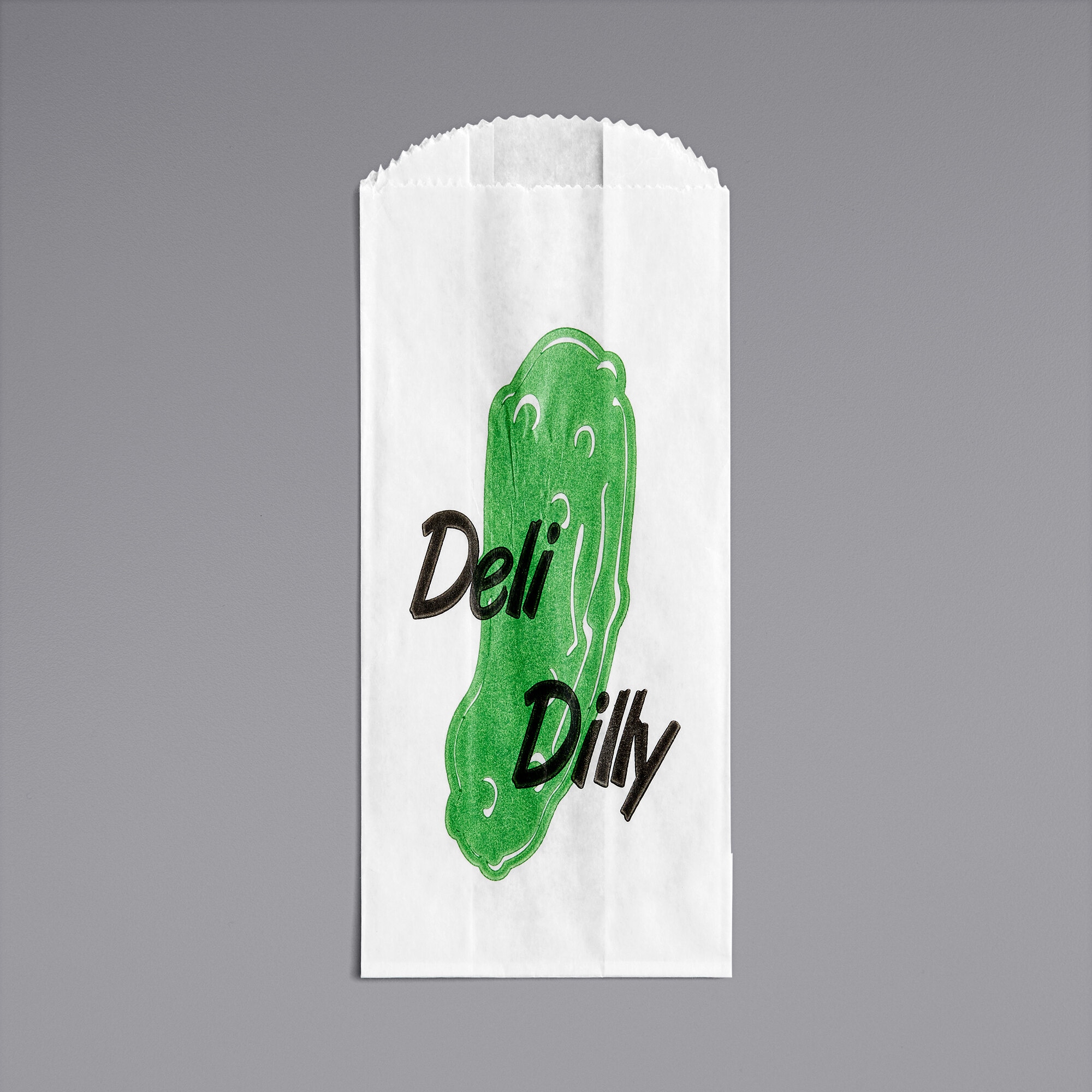 3" x 1 3/4" x 6 1/2" Printed Paper Pickle Bag - 2,000/Case