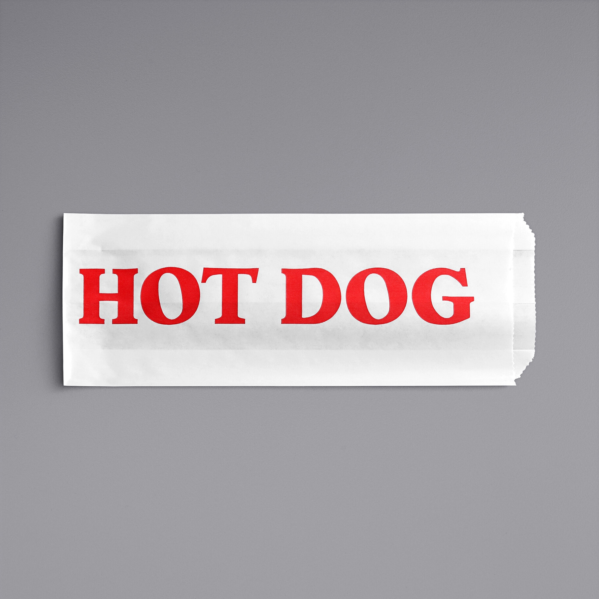 3 1/2" x 1 1/2" x 9" Printed Paper Hot Dog Bag - 1000/Case